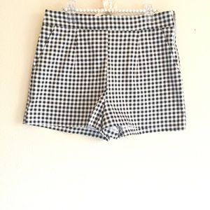 New Forever21 Gingham Black White Plaid Shorts